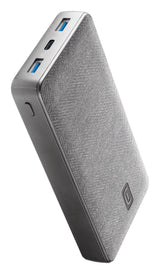 Cellularline Powerbank Shade Laptop 20000 mAh 65W - Powerbank ji bo laptop û telefonên desta, piştgirîya şarjkirina bilez a 20000W ji Cellularline dike