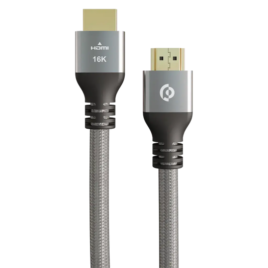 كيبل HDMI باورولوجي 16K V2.2 بطول 2 متر – سريع 96Gbps، تصميم مضفر، موصلات مطلية بالذهب | Powerology 16K HDMI V2.2 Cable 2M 96Gbps Braided Gold-Plated