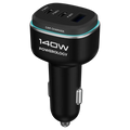 شاحن سيارة باورولوجي 140 واط ثلاثي المنافذ – شحن سريع USB-C و USB | Powerology 140W Triple-Port High Power Car Charger Fast Charging