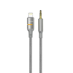 Kabloya Dengî ya Porodo USB 2.0 Lightning bo 3.5mm Braided, 1.2m - Gewr