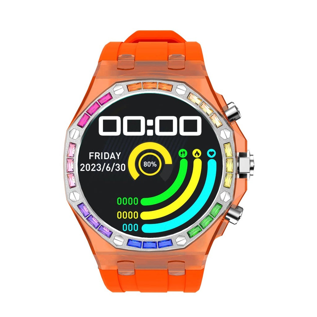 ساعة بورودو كريستالو الشفافة الذكية مع شاشة اموليد |  Porodo Transparent Cristallo AP Smartwatch AMOLED Display.