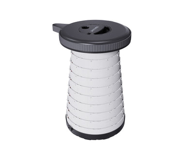 كرسي تخييم تلسكوبي بضوء LED ابيض / اصفر من بورودو | Porodo Camping Telescopic LED Stool (White/Yellow Light)