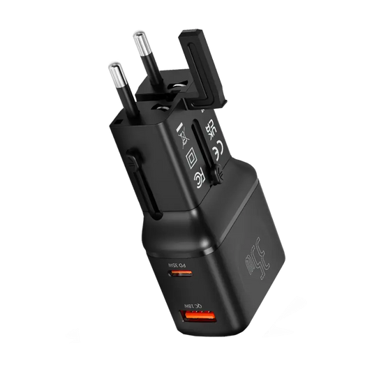 Şarjêra rêwîtiyê ya berîkê ya Porodo PD35W, Şarjêkirina bilez a 35W bi gelek pêvekan - Reş