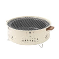 شواية بورودو لايف ستايل الصغيرة للشواء الخارجي - بني فاتح | Porodo Lifestyle Camping Mini Outdoor Round BBQ/Charcoal Grill - Light Brown