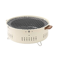 شواية بورودو لايف ستايل الصغيرة للشواء الخارجي - بني فاتح | Porodo Lifestyle Camping Mini Outdoor Round BBQ/Charcoal Grill - Light Brown