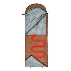 Porodo Lifestyle Power Heating Sleeping Bag – Brown | كيس نوم بورودو لايفستايل التدفئة الكهربائية – بني