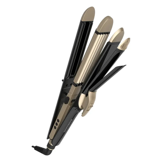 مكواة الشعر 4 في 1 من بورودو لايف ستايل - اسود | Porodo Lifestyle 4 Style Hair Iron - Black