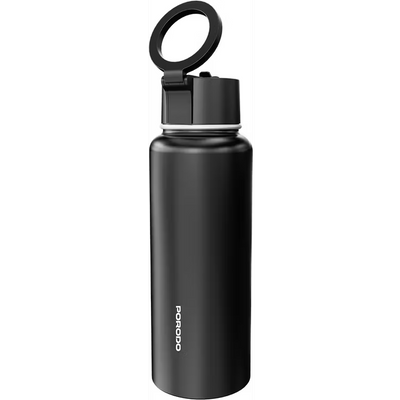 زجاجة ماء مغناطيسية بورودو لايف ستايل 32 أونصة - أسود | Porodo Lifestyle Magsafe Bottle 32oz - Black