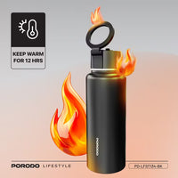 زجاجة ماء مغناطيسية بورودو لايف ستايل 32 أونصة - أسود | Porodo Lifestyle Magsafe Bottle 32oz - Black
