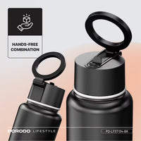 زجاجة ماء مغناطيسية بورودو لايف ستايل 32 أونصة - أسود | Porodo Lifestyle Magsafe Bottle 32oz - Black