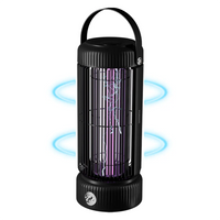 مصباح قاتل الحشرات الكهربائي بورودو بسعة بطارية 2000 مللي امبير وبمنفذ تايب سي - اسود | Porodo Lifestyle Electric Insect Killer Lamp 2000mAh Type-C - Black