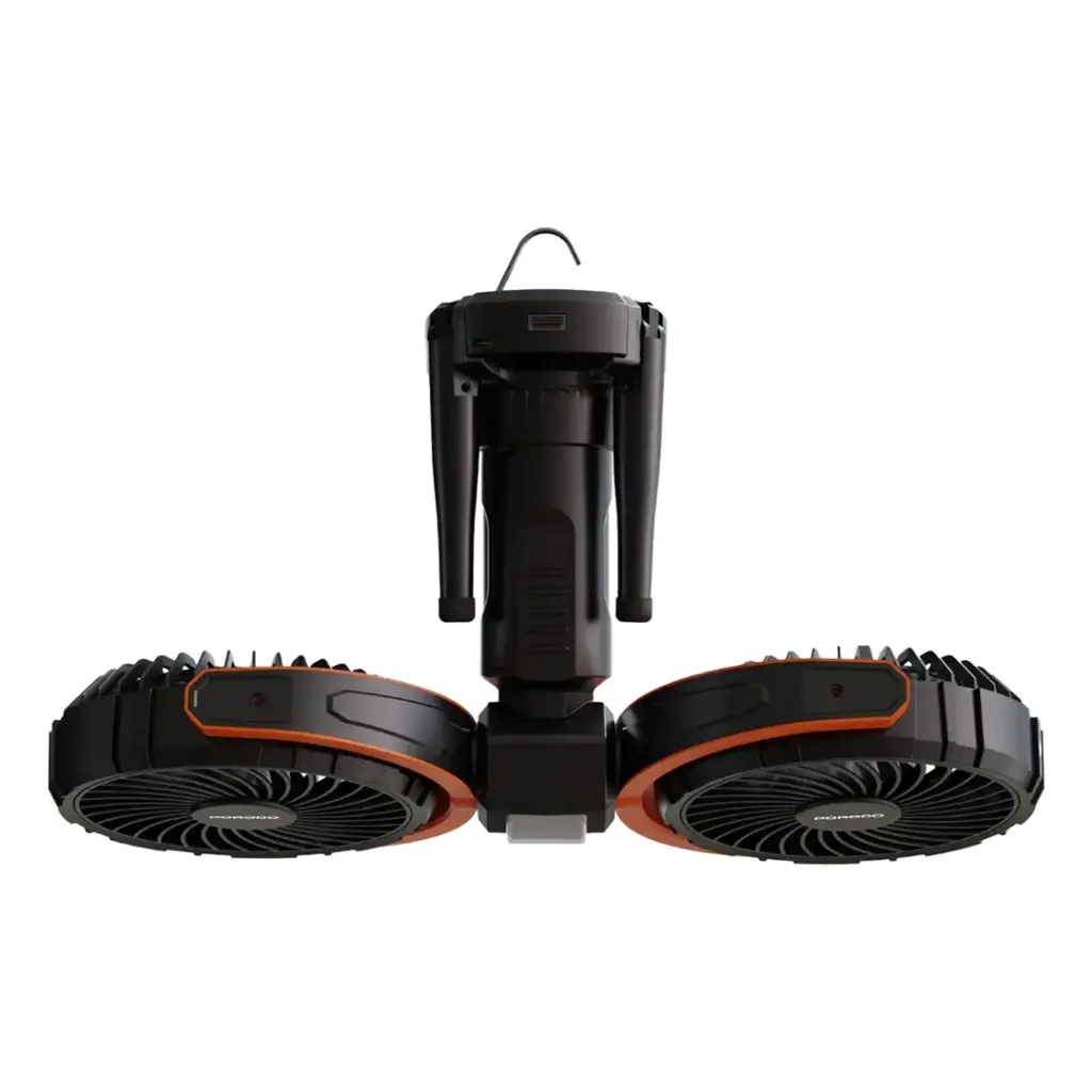 مروحة متعددة الوظائف 360° مع إضاءة وحامل ثلاثي - Porodo Lifestyle 18W Multifunctional Adjustable Fan