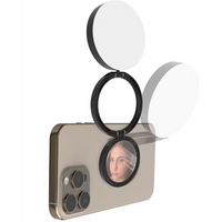 Porodo Lifestyle Magnetic Selfie Fill Light - Black | مصباح بورودو لايف ستايل المغناطيسي لإضاءة السيلفي - أسود