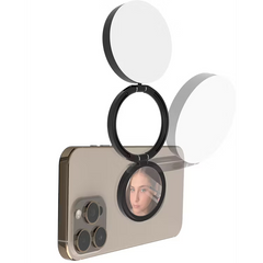 Porodo Lifestyle Magnetic Selfie Fill Light - Black | مصباح بورودو لايف ستايل المغناطيسي لإضاءة السيلفي - أسود