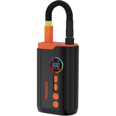 Porodo Lifestyle 55W Portable Tire Inflator 150 PSI with 4 Modes and Digital Display | منفاخ إطارات بورودو المحمول 55 واط 150 PSI مع 4 أوضاع وشاشة رقمية