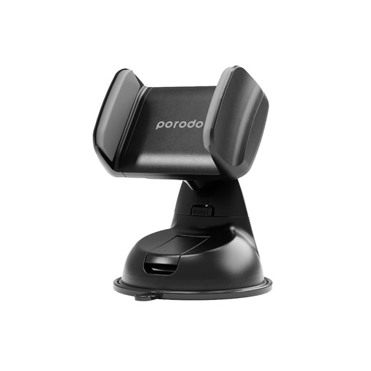 Porodo Universal Clamp Phone Mount - Black | حامل هاتف بورودو العالمي بمشبك - أسود