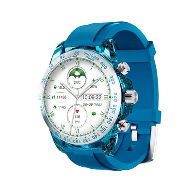 بورودو رايتونا ساعة ذكية بسوار سيليكون - ازرق | Porodo RAYTONA Smart Watch with Silicone Strap - Blue