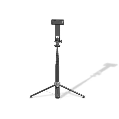 عصا سيلفي بورودو بطول 135 سم قابلة للتمديد مع اضائة قابلة للفصل وترايبود 4 ارجل - اسود | Porodo Selfie Stick 135cm Extendable with Detachable Light 4 Leg Tripod - Black