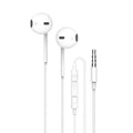سماعات ستيريو بورودو ساوندتيك بمنفذ 3.5mm مع مايك عالي النقاء وازرار تحكم - ابيض | Porodo Soundtec Stereo Earphones 3.5mm with High-Clarity Mic & 3-Button Control – White