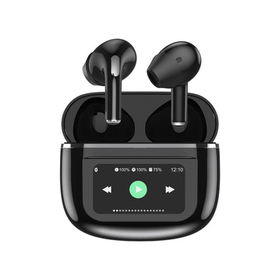 سماعات بورودو ساوندتيك وندر TWS اللاسلكية مع شاشة لمس | Porodo Soundtec Wonder TWS Earphone with Touch Screen.