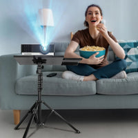 حامل ثلاثي بورودو مع قاعدة بروجكتور - أسود | Porodo Tripod Stand With Project Holder – Black