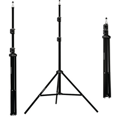 حامل ثلاثي قابل للتمديد بورودو لإضاءة التصوير - أسود | Porodo Expandable Tripod Stand For Photography Light – Black