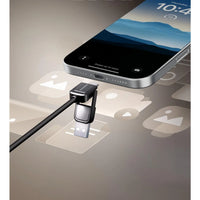 كيبل بورودو أربعة في واحد بقدرة 240 واط وشاشة رقمية - رمادي | Porodo 4-1 Cable with 240W Digital Display – Grey