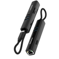 Porodo 8-in-1 USB Multiport Hub with 5Gbps Transfer Speed - Black | بورودو 8 في 1 موزع USB متعدد المنافذ بسرعة نقل 5Gbps - أسود