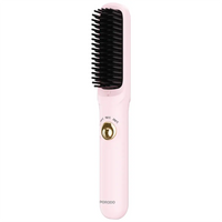 مكواة شعر محمولة بورودو Lifestyle لاسلكية 3 درجات حرارة - وردي | Porodo Lifestyle Portable Cordless Hair Straightener 3 Heat Settings Pink