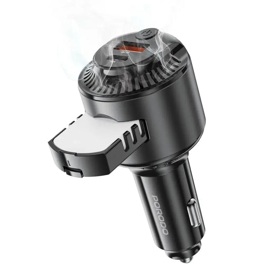 شاحن سيارة 2 في 1 مع معطر جو - Porodo 2 In 1 Car Charger with Scent Diffusion