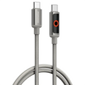 Porodo ChargeLite USB-C to USB-C High-Speed Charging Cable - Gray | كابل شحن سريع USB-C إلى USB-C - رمادي