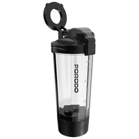 Porodo Lifestyle Grip & Mix Protein Shaker Bottle - Black | زجاجة هزاز بروتين بورودو لايفستايل مع قبضة وخلط - أسود