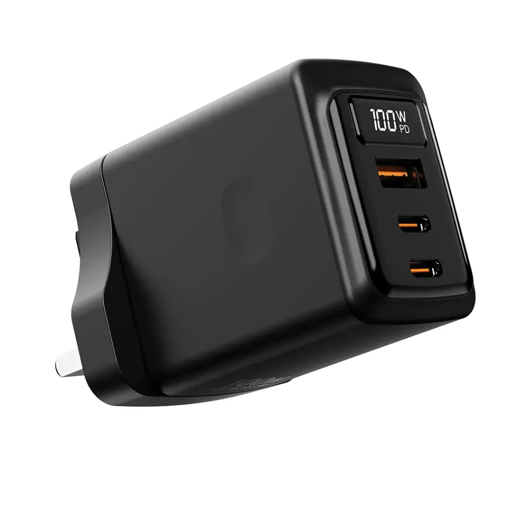 Porodo 100W GaN Multi-Port Wall Charger | محول الجدار متعدد المنافذ بقوة 100 واط من Porodo بتقنية GaN