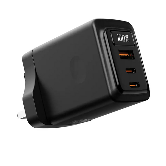 Porodo 100W GaN Multi-Port Wall Charger | محول الجدار متعدد المنافذ بقوة 100 واط من Porodo بتقنية GaN