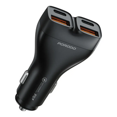 Porodo Dualpower 102W Car Charger - Black | شاحن سيارة بورودو ديوال باور 102 واط - أسود