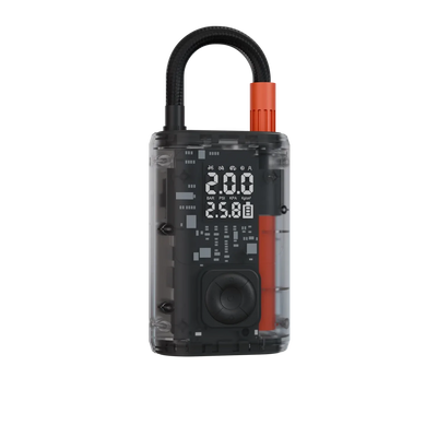 منفاخ إطارات سيارة بورودو Vyrox بضغط 150PSI وبطارية 2000mAh - أسود | Porodo Car “VYROX” Tyre Inflator 150PSI 2000 mah 60w – Black
