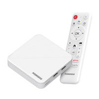 جهاز تلفزيون ذكي بورودو EchoBox 4K Android بذاكرة 2GB و16GB - أبيض | Porodo EchoBox 4K Android TV BOX with 2GB+16 GB storage – White