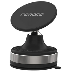 حامل هاتف بورودو المغناطيسي بقاعدة شفط دوارة 360 درجة - ابيض | Porodo 360° Rotatable Adjustable Magnetic Vacuum Suction Holder – White