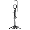 Porodo Quad-Base Selfie Stick with 360° Full Angle Rotation - Black | عصا سيلفي بورودو بقاعدة رباعية ودوران 360° - أسود