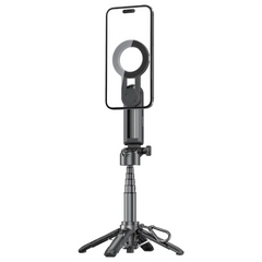 Porodo Quad-Base Selfie Stick with 360° Full Angle Rotation - Black | عصا سيلفي بورودو بقاعدة رباعية ودوران 360° - أسود
