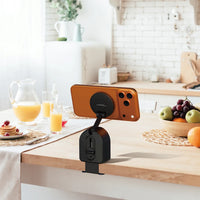 حامل هاتف مغناطيسي بورودو للسفر قابل للتعديل - أسود | Porodo Adjustable Travel Mount Magnetic Phone Holder – Black