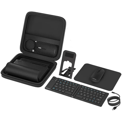 Porodo 6-in-1 Keyboard & Mouse Set - Black | طقم لوحة مفاتيح وفأرة 6 في 1 من بورودو - أسود