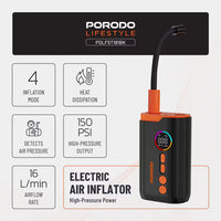 Porodo Lifestyle 55W Portable Tire Inflator 150 PSI with 4 Modes and Digital Display | منفاخ إطارات بورودو المحمول 55 واط 150 PSI مع 4 أوضاع وشاشة رقمية