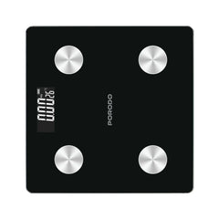 ميزان ذكي لدهون الجسم بورودو Lifestyle Gravis - أسود | Porodo ‘Gravis’ LifeStyle Smart Body Fat Scale 30x30x2.5 (AAA batteries) – Black