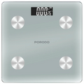 ميزان ذكي لدهون الجسم بورودو Lifestyle Gravis - أبيض | Porodo ‘Gravis’ LifeStyle Smart Body Fat Scale 30x30x2.5 (AAA batteries) – White