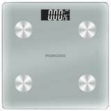 ميزان ذكي لدهون الجسم بورودو Lifestyle Gravis - أبيض | Porodo ‘Gravis’ LifeStyle Smart Body Fat Scale 30x30x2.5 (AAA batteries) – White