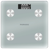 ميزان ذكي لدهون الجسم بورودو Lifestyle Gravis - أبيض | Porodo ‘Gravis’ LifeStyle Smart Body Fat Scale 30x30x2.5 (AAA batteries) – White