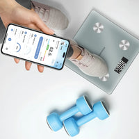 ميزان ذكي لدهون الجسم بورودو Lifestyle Gravis - أبيض | Porodo ‘Gravis’ LifeStyle Smart Body Fat Scale 30x30x2.5 (AAA batteries) – White