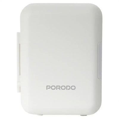 ثلاجة صغيرة Porodo Echochill 4 لتر للمنزل والمكتب والسيارة - Mini Cooling Fridge White