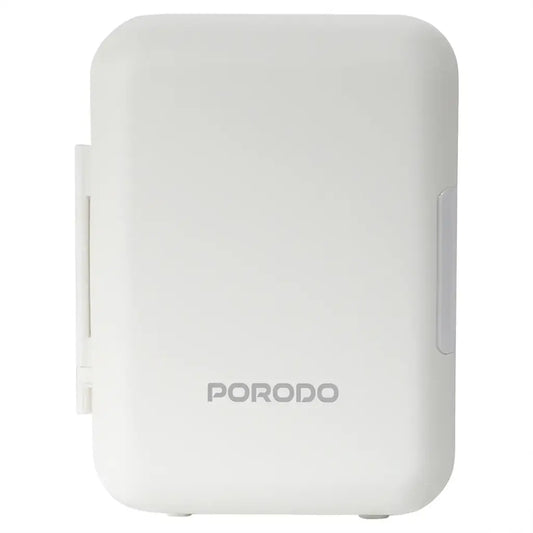 ثلاجة صغيرة Porodo Echochill 4 لتر للمنزل والمكتب والسيارة - Mini Cooling Fridge White